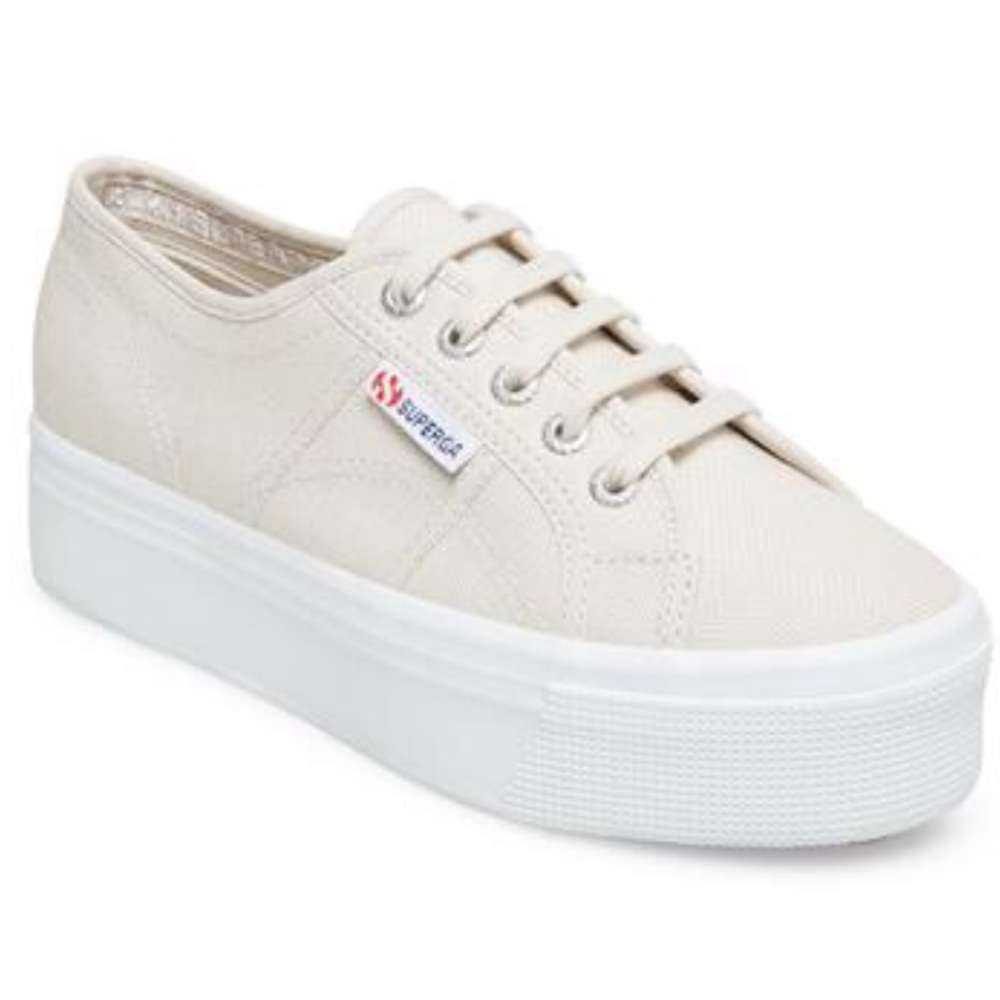 SUPERGA platform sneakers blush/cream